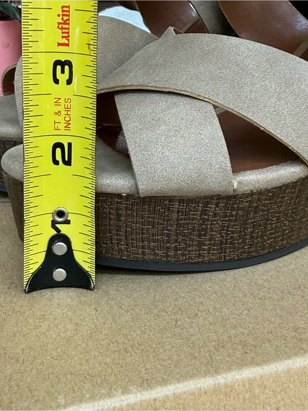 Indigo Taupe Platform shoes - size 7.5